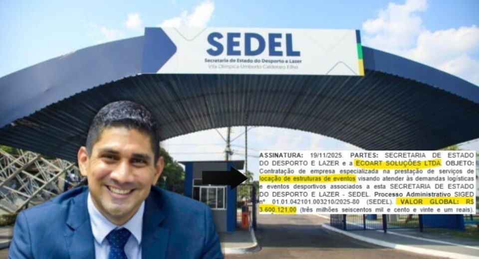 Secretário da Sedel gasta R$ 3,6 milhões em estrutura